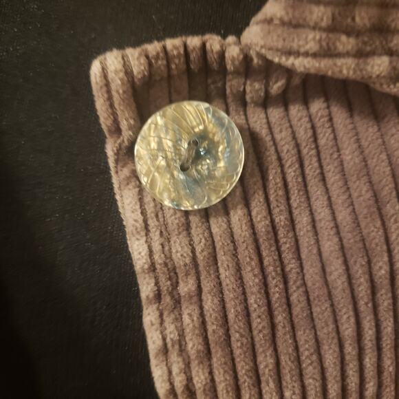 Woman Within 1X Plus Size Pleat-Back Corduroy Jacket Lavender Lagenlook Shacket - Picture 4 of 8